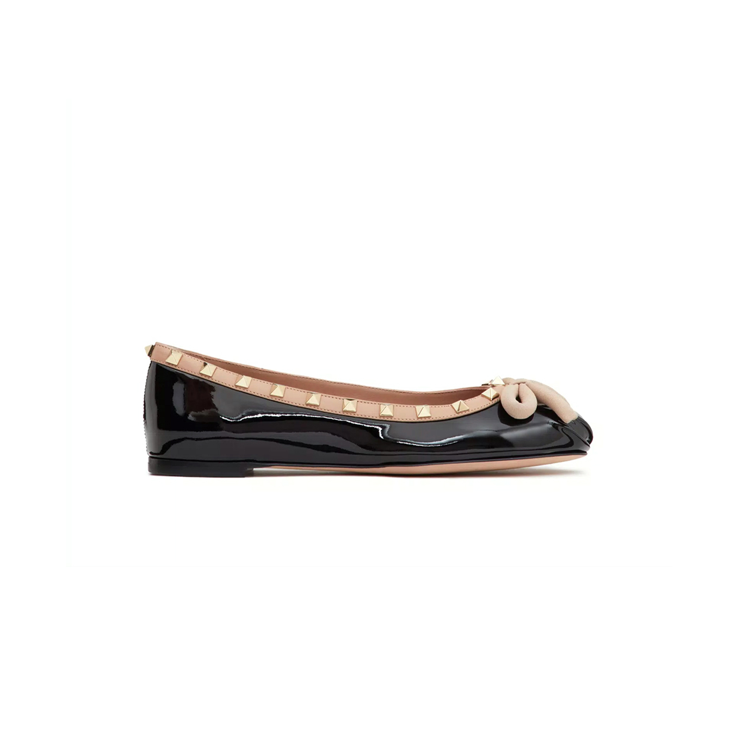 Va1e*ntin0 rockstud patent leather ballerina 3w2s0hq5vnw_n71